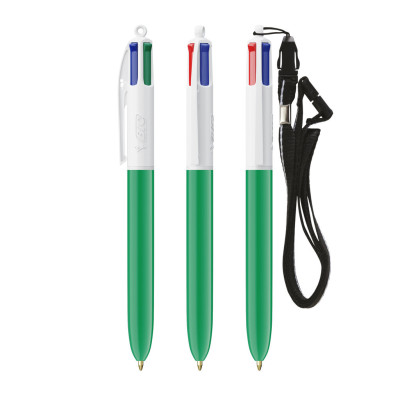 BIC® 4 Colours® esferográfica + Lanyard