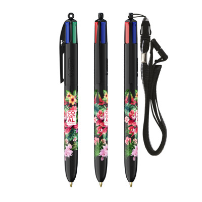 BIC® 4 Colours® esferográfica + Lanyard