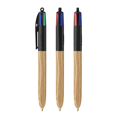 BIC® 4 Colours Wood Style