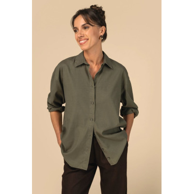 Camisa eco-responsável em liocel de senhora