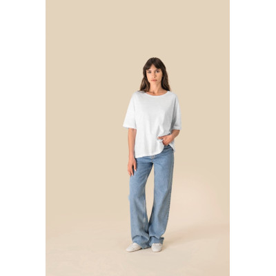 T-shirt slub oversize eco-responsável de senhora