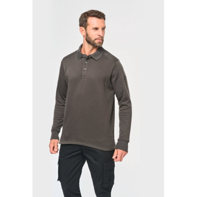 Sweatshirt com decote tipo polo