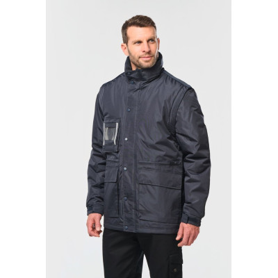 Parka com mangas amovíveis de homem
