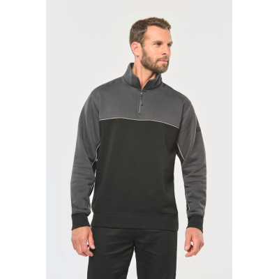 Unisex zipped neck eco-friendly sweatshirt