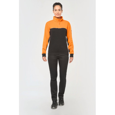 Unisex zipped neck eco-friendly sweatshirt