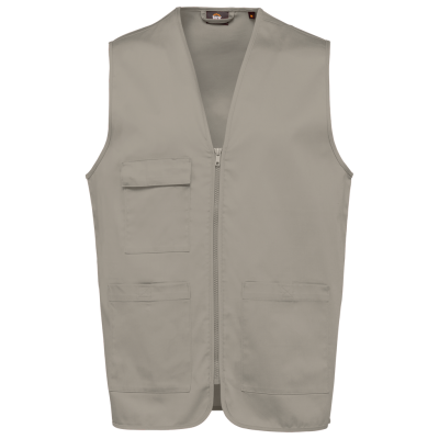 Unisex polycotton multi-pocket vest