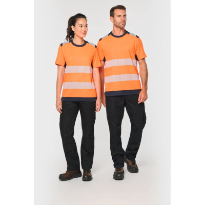 Recycled safety T-Shirt crew neck short sleeves
