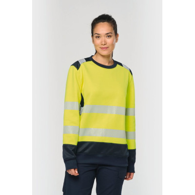 Sweatshirt de segurança em material reciclado decote redondo unissexo