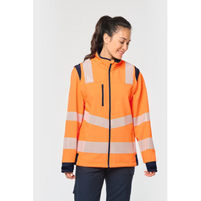 Casaco softshell de segurança em material reciclado com mangas amovíveis unissexo