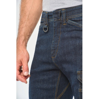 Bermuda de ganga multibolsos de homem