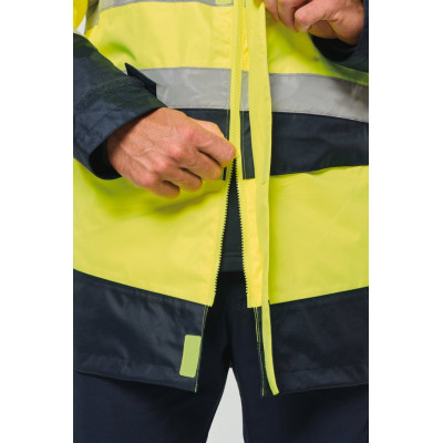 Parka de segurança em material reciclado 4 em 1 unissexo