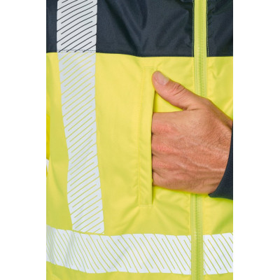 Parka de segurança em material reciclado 4 em 1 unissexo