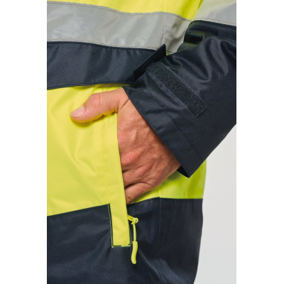 Parka de segurança em material reciclado 4 em 1 unissexo