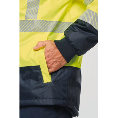 Parka de segurança em material reciclado 4 em 1 unissexo