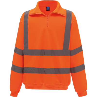 Sweatshirt meio fecho de alta visibilidade