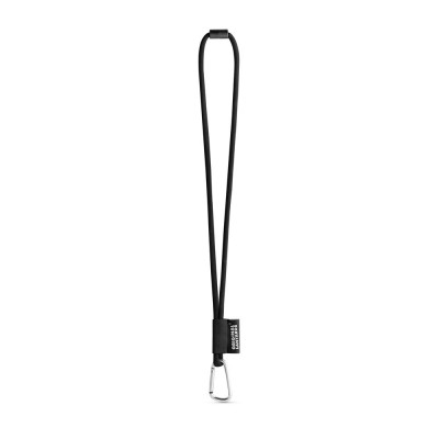 SET Lanyard TUBE Long (Ø 7 mm) com Mosquetão D-shape 55 mm e Fecho de segurança Ø 7 mm