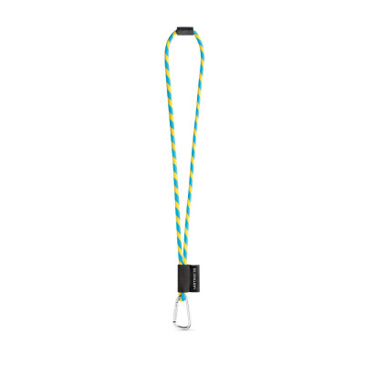 SET Lanyard TUBE Long (Ø 7 mm) com Mosquetão D-shape 55 mm e Fecho de segurança Ø 7 mm