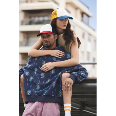 Multicolour 5-panel trucker cap