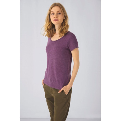 T-shirt Triblend de senhora com decote redondo