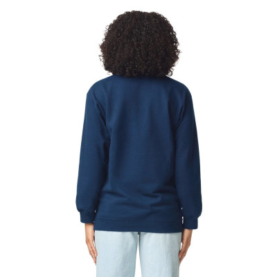 Sweatshirt cardada com 1/2 fecho