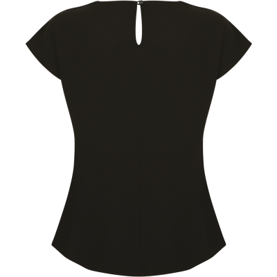 Blusa de senhora com colarinho plissado