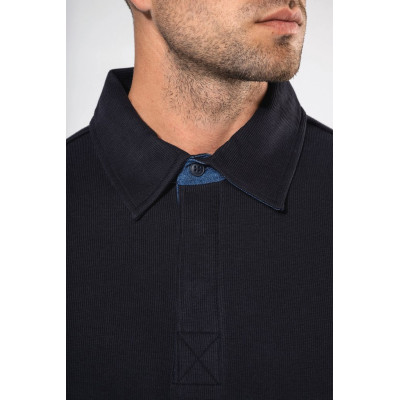 French rib - polo de manga comprida