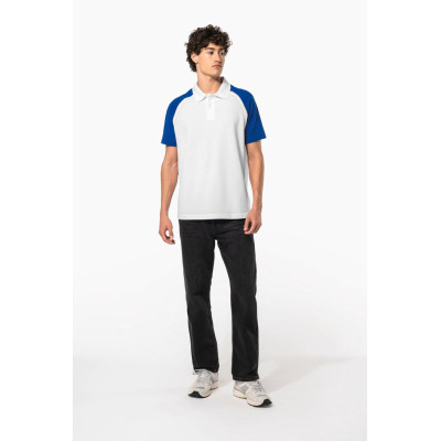 Polo baseball polo de homem bicolor
