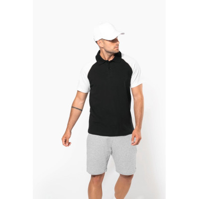 Polo baseball polo de homem bicolor