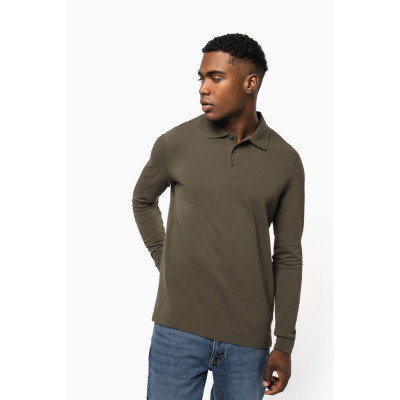 Men's long-sleeved polo shirt