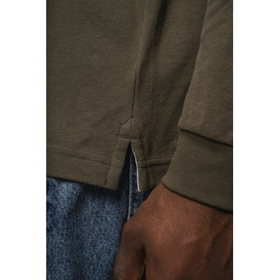 Men's long-sleeved polo shirt