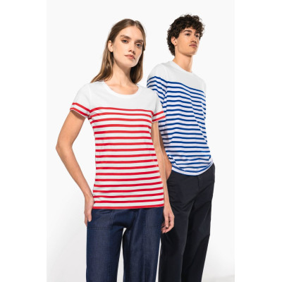 T-shirt estilo marinheiro Bio com decote redondo para senhora