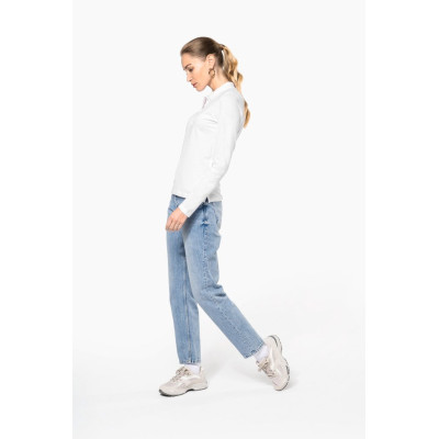 Ladies’ long-sleeved piqué polo shirt