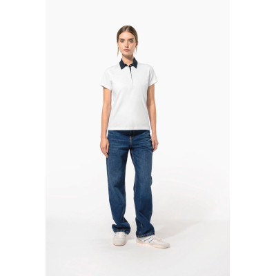 Polo de senhora jersey bicolor
