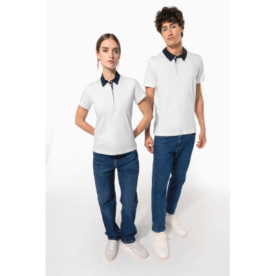 Ladies’ two-tone jersey polo shirt