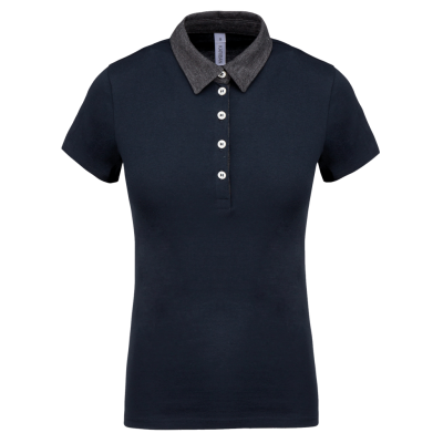 Polo de senhora jersey bicolor