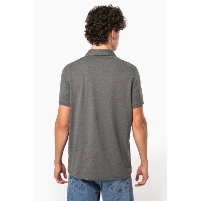 Men's short sleeved jersey polo shirt