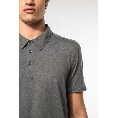 Men's short sleeved jersey polo shirt