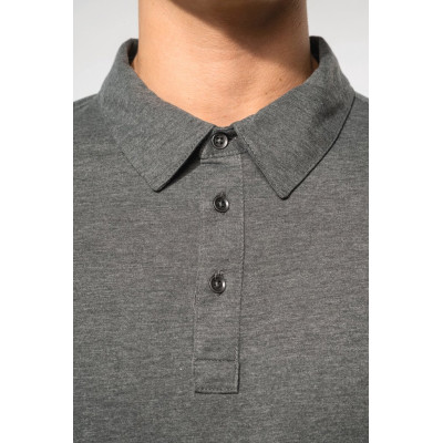 Men's short sleeved jersey polo shirt