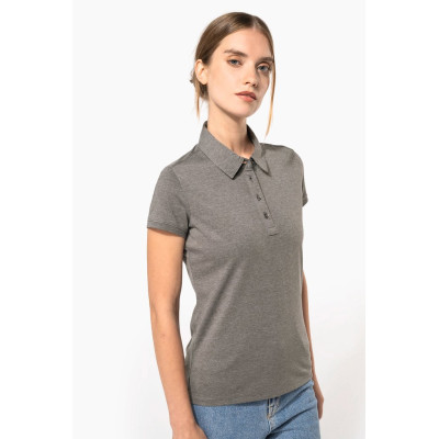 Ladies' short sleeved jersey polo shirt