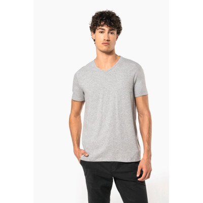 Men's short-sleeved V-neck t-shirt