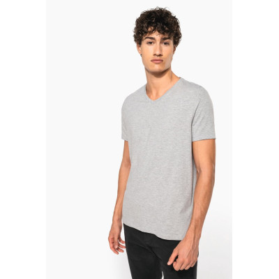Men's short-sleeved V-neck t-shirt