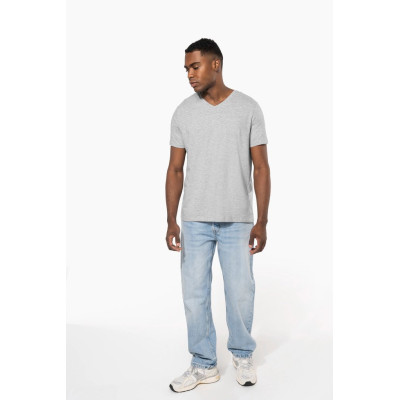 Men's short-sleeved V-neck t-shirt