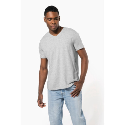 Men's short-sleeved V-neck t-shirt