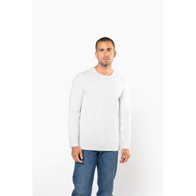 T-shirt decote redondo de manga comprida