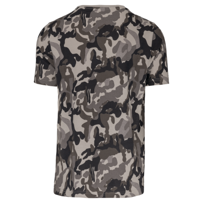 T-shirt camuflada de manga curta
