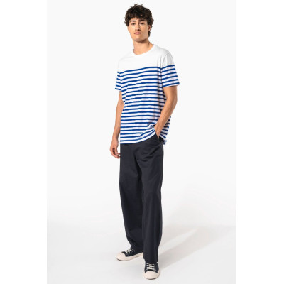 T-shirt estilo marinheiro Bio com decote redondo para homem