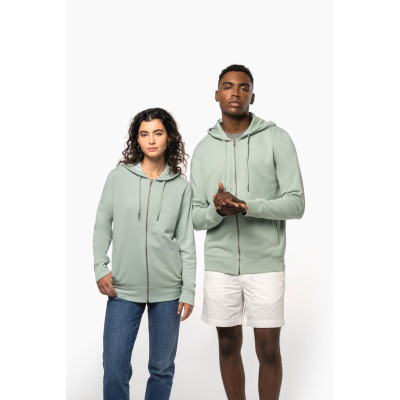 Sweatshirt com fecho e capuz eco-responsável unisex