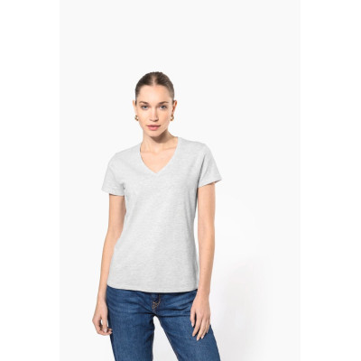 T-shirt de senhora de manga curta e decote V