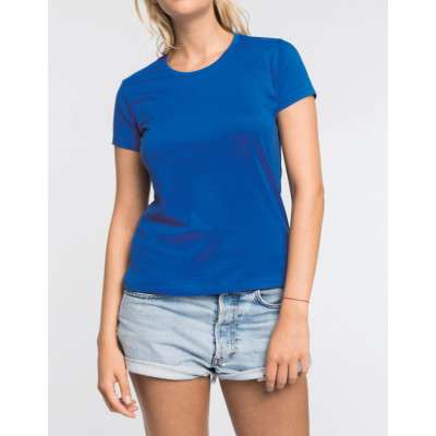 Ladies' short-sleeved crew neck T-shirt