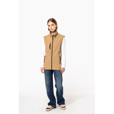 Blusão softshell 3 camadas com capuz e mangas amovíveis unissexo